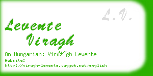 levente viragh business card